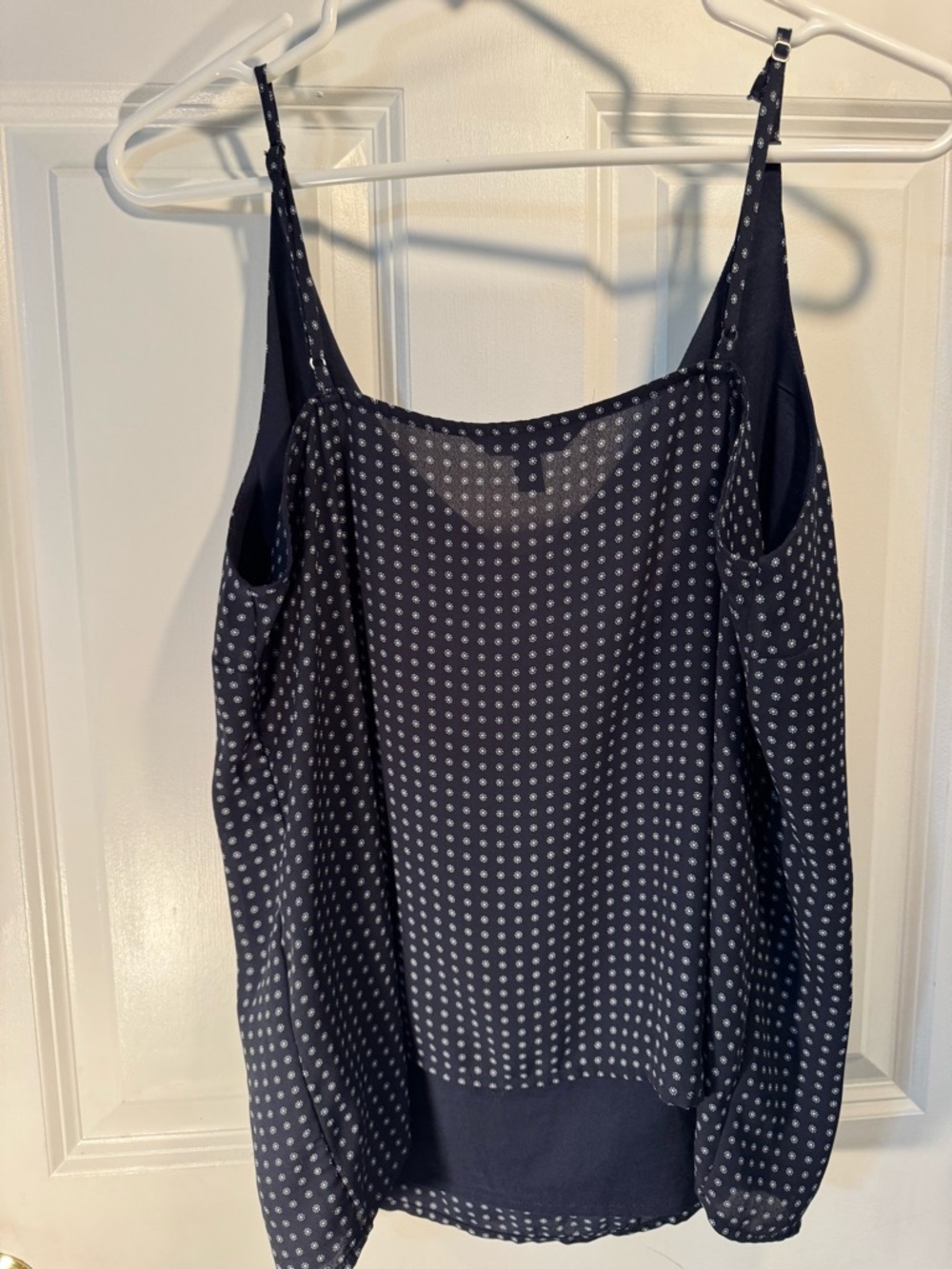 Banana Republic Navy Polka Dot Spaghetti Strap Cami